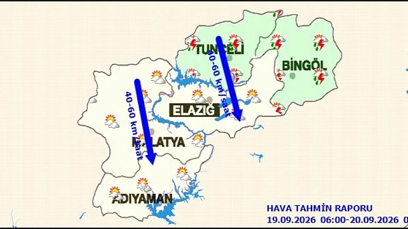 Meteoroloji'den Bölge Tahmini: Rüzgar 60 Kilometre Hıza Ulaşacak