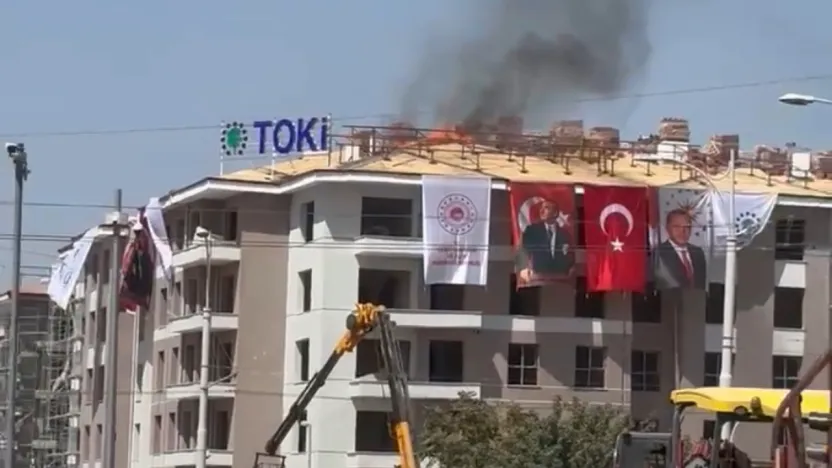 TOKİ Konutunda Çıkan Yangın İtfaiye Tarafından Söndürüldü