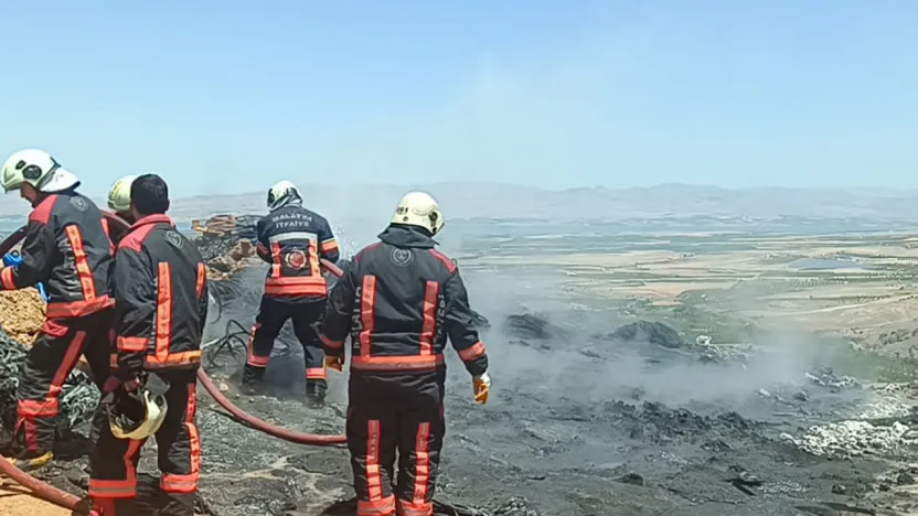TOKİ şantiyesinde korkutan yangın