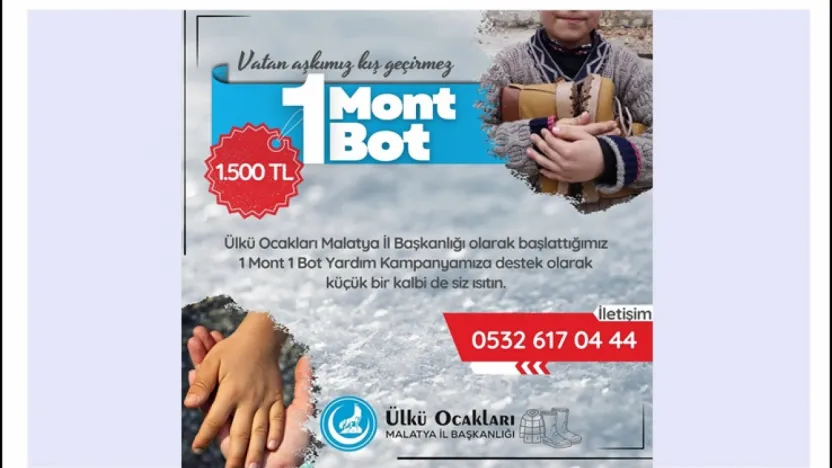 Ülkü Ocakları Malatya'dan '1 Mont 1 Bot' Yardım Kampanyası