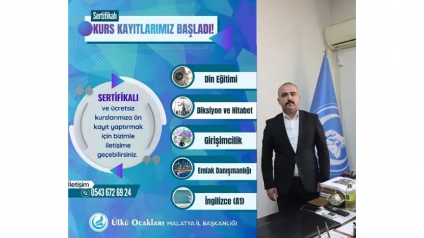 Ülkü Ocakları Malatya: Eğitim ve Kültür Vakfı Sertifikalı Kurslarla Öğrencilerle Buluşuyor