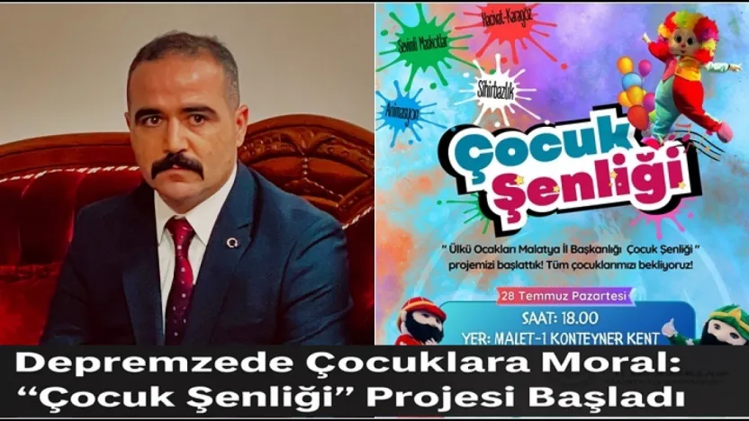 Ülkü Ocakları'ndan Depremzede Çocuklara Moral: 'Çocuk Şenliği' Projesi Başladı