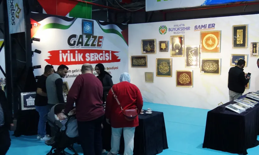 11. Malatya Kitap Fuarı'nda Gazzeli Kardeşler İçin Dayanışma Sergisi