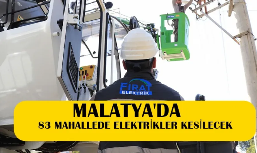 83 Mahallede Elektrikler Kesilecek
