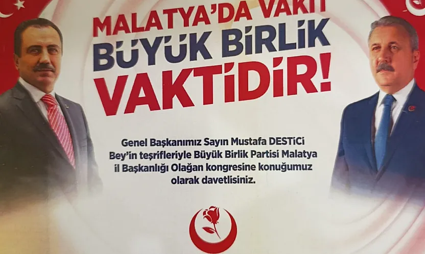 BBP Lideri Destici Malatya'ya Geliyor
