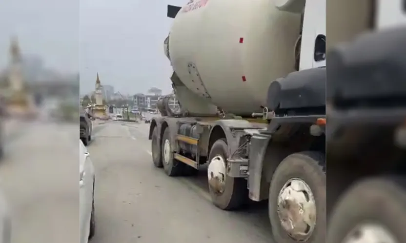 Caddeye çimento döken mikser sürücüsüne 28 bin TL ceza