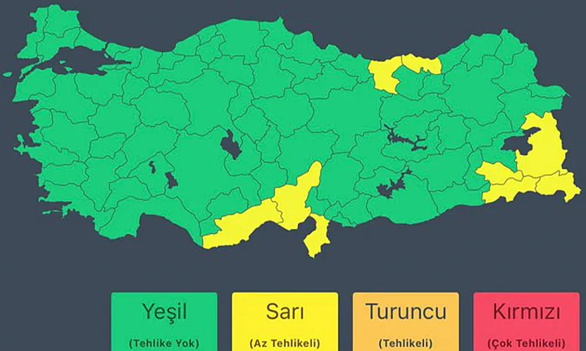 İçişleri Bakanlığı uyardı: 18 ilde kuvvetli yağış ve fırtına bekleniyor