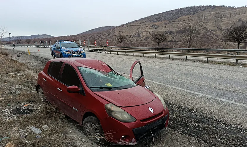Kaygan Yol Kazası: Doğanşehir'de 1 Kişi Yaralandı