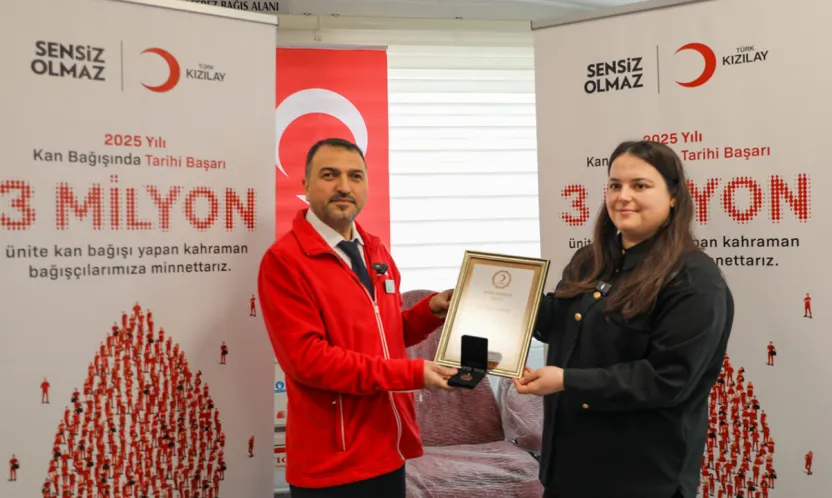 Kızılay 3 milyon kan bağışı hedefine ulaştı