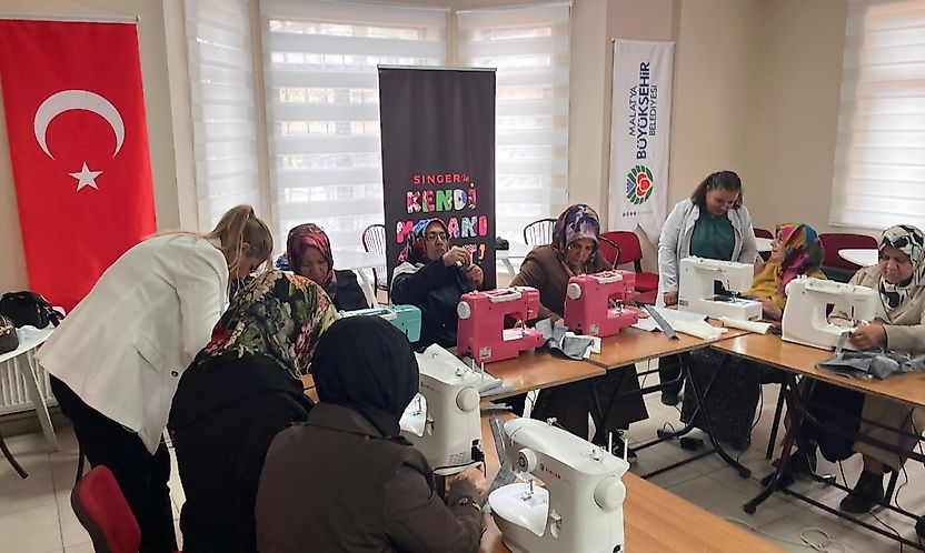 Malatya Büyükşehir Belediyesinden  Kadınlara Yönelik Dikiş Atölyesi
