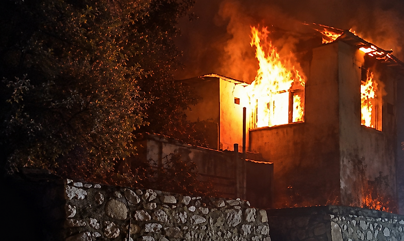 Malatya'da Kullanılmayan Evde Yangın Çıktı