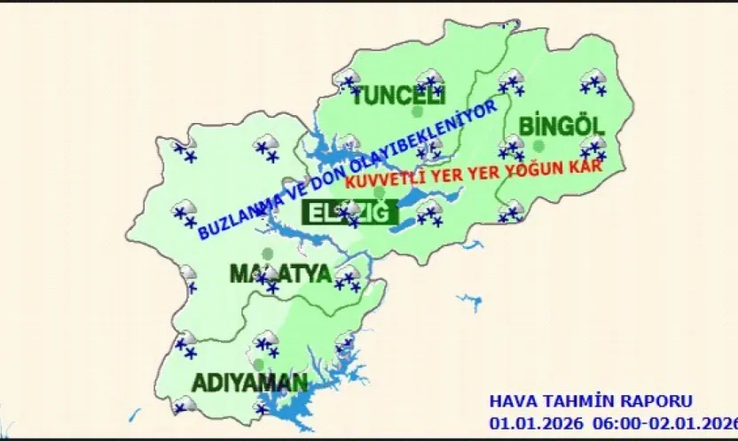 Malatya'da Kuvvetli Kar ve Fırtına Uyarısı: Tedbirli Olun