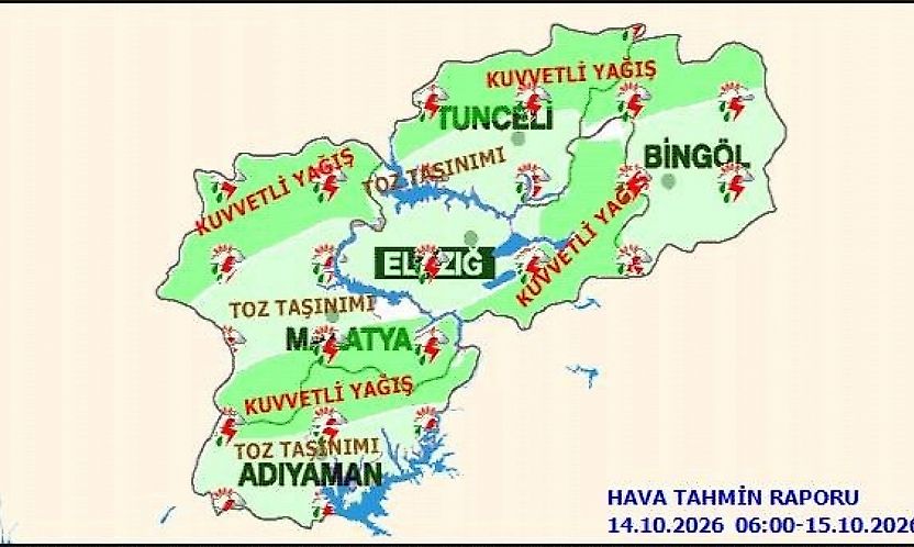 Malatya İçin Kritik Hava Uyarısı: Kuvvetli Yağış ve Fırtına Geliyor