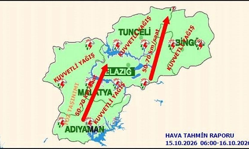 Malatya İçin Kuvvetli Yağış Uyarısı! Sağanak ve Fırtına Bekleniyor