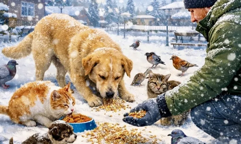 Malatya İHH'dan Sokak Hayvanları ve Kuşlar İçin Kış Duyarlılığı Çağrısı