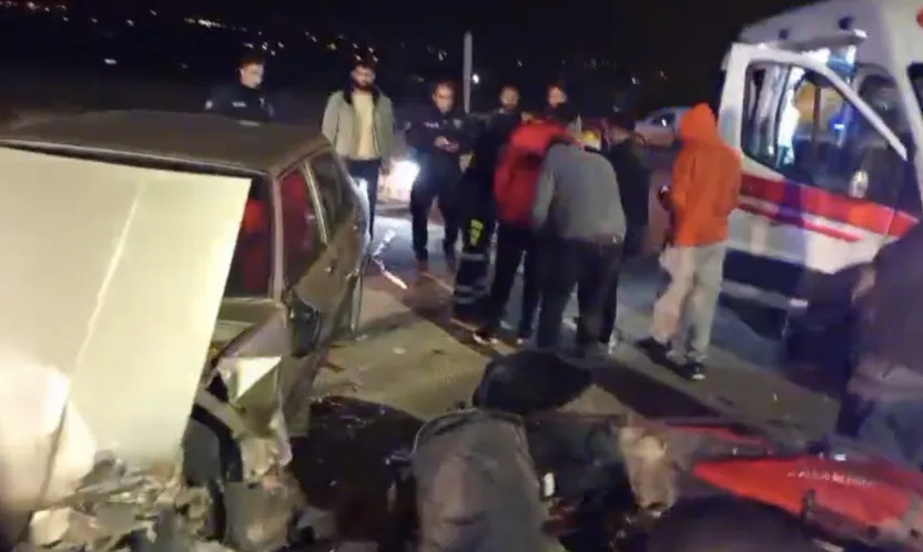 Motosiklet sürücüsü ağır yaralandı, otomobil sürücüsü kazadan sonra kaçtı