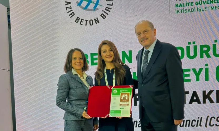 Seza Çimento, Beton Sürdürülebilirlik Konseyi'nden Prestijli Belge Aldı