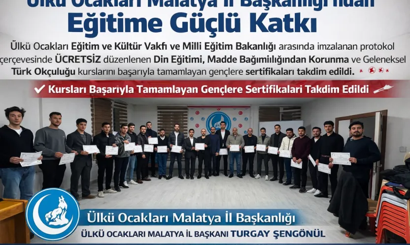 Ülkü Ocakları Malatya İl Başkanlığı'ndan Eğitime Güçlü Katkı