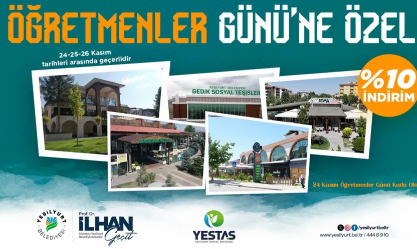 Yeşilyurt Belediyesi'nden Öğretmenler Günü'ne Özel İndirim Müjdesi!