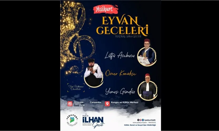 'Yeşilyurt Eyvan Geceleri' 24 Aralık'ta Sanatseverlerle Buluşuyor