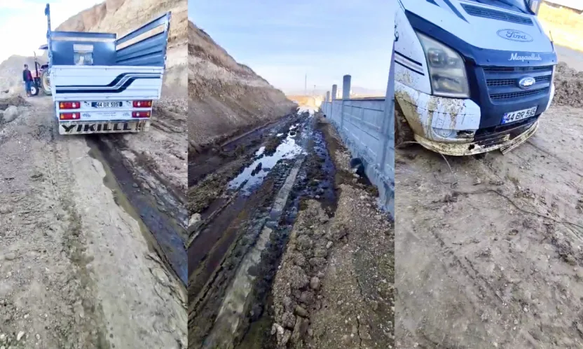 Yeşilyurt'ta Atık Skandalı: Çamura Saplanan Araçta Maddi Hasar Oluştu