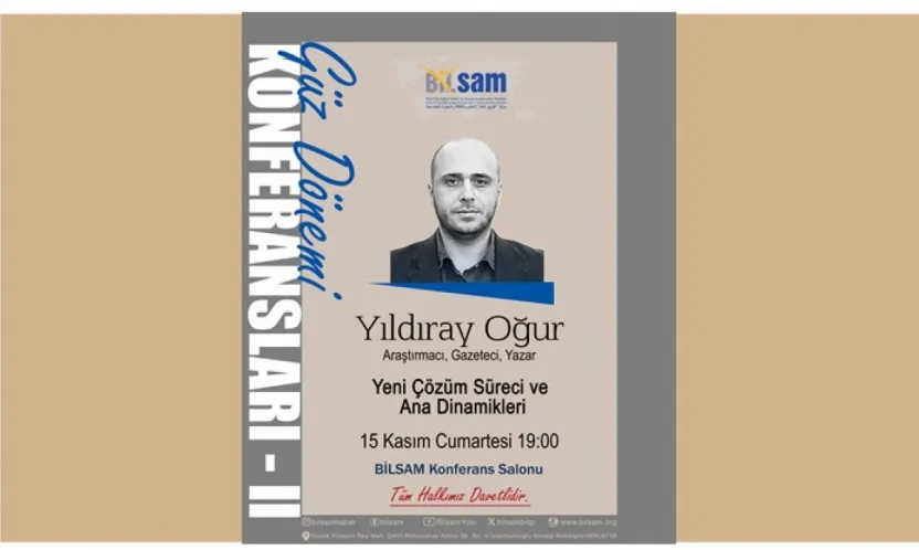 Yıldıray Oğur, 'Yeni Çözüm Süreci ve Ana Dinamikleri'ni Malatya'da Anlatacak