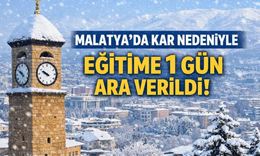 Yoğun Kar ve Don Riski Nedeniyle Malatya'da Okullar Tatil