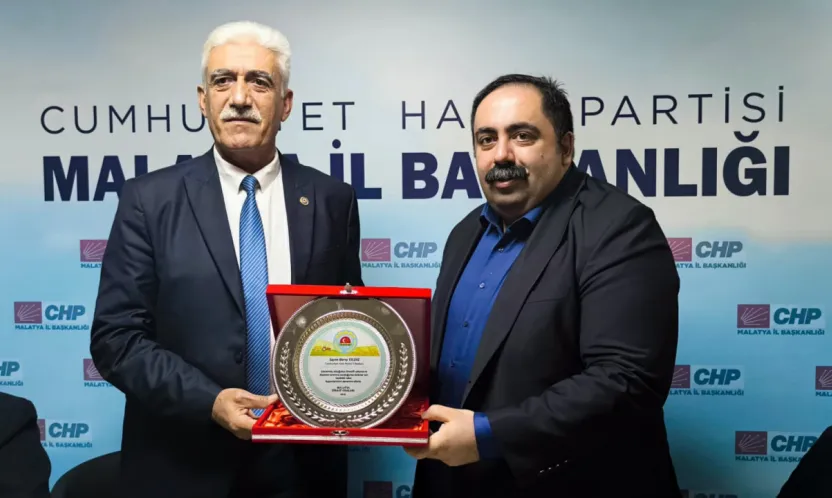 Ziraat Odalarından CHP İl Başkanı Yıldız'a Teşekkür Plaketi